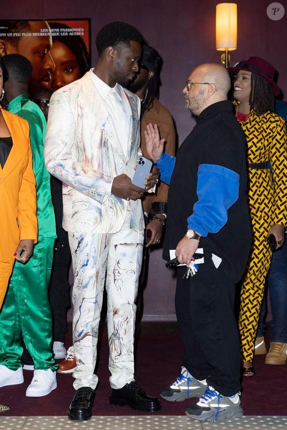 Dadju et Hicham Bendaoud (mari de Vitaa) - Avant-première du film "Ima" au cinéma Gaumont Champs-Élysées à Paris le 5 mai 2022. © Cyril Moreau/Bestimage