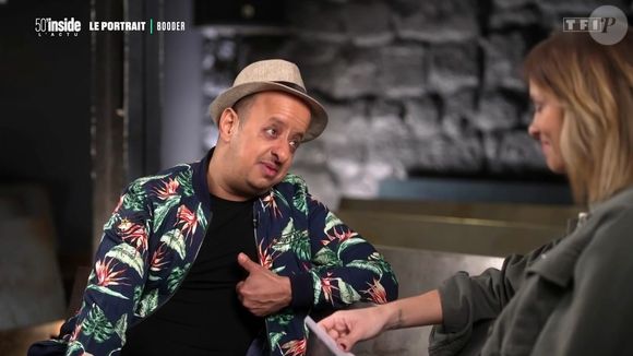 Booder évoque les épreuves endurées par ses parents après sa naissance durant l'émission 50' inside le samedi 9 mars 2024 sur TF1.
Crédit : 50' inside/TF1