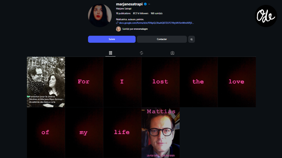 Capture d'écran Instagram @marjanesatrapi