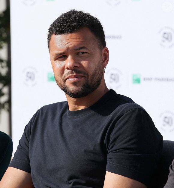 Jo-Wilfried Tsonga - BNP Paribas célèbre 50 ans de fidélité lors des internationaux de France de Tennis de Roland Garros 2023 à Paris le 28 mai 2023.