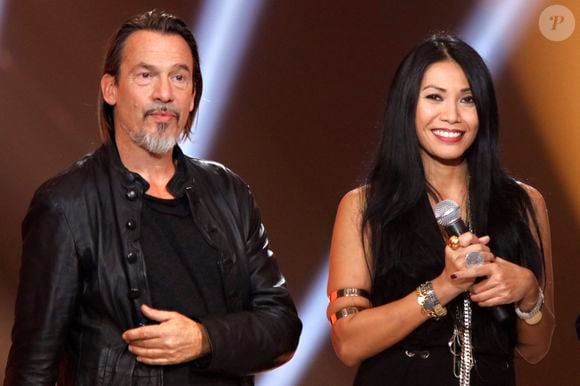Les chanteurs Florent Pagny et Anggun apparaissent dans une émission de télévision à Paris, France, décembre 2015. 

Photo par Vim/ABACAPRESS.COM