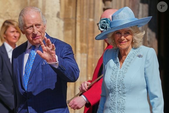 Le roi Charles III d’Angleterre et la reine Camilla (Camilla Parker Bowles, reine consort d’Angleterre) assistent à l’office de matines de Pâques à la chapelle Saint-Georges, château de Windsor, Windsor, Berkshire, Royaume-Uni, le 20 avril 2025.

© Kirsty Wigglesworth / WPA-Pool