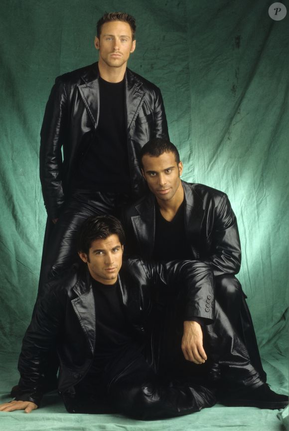 Archives - En France, à Paris, en studio, les 3 membres du groupe 2 BE 3, Adel Kachermi, Filip Nikolic et Frank Delay le 5 novembre 1998. © Michel Marizy via Bestimag
