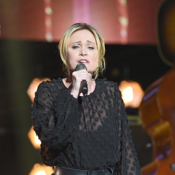 Exclusif - Patricia Kaas - Enregistrement de l'émission "Bon anniversaire Line" à l'occasion des 90 ans de L.Renaud au Théâtre Bobino à Paris, qui sera diffusée le Mardi 3 juillet à 20h55 sur France 2. Le 25 juin 2018.
© Coadic Guirec / Bestimage