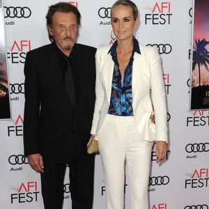 Johnny Hallyday et sa femme Laeticia Hallyday à la première de "Rules Don't Apply" à Los Angeles, le 10 novembre 2016. © Dave Longendyke/Globe Photos via Zuma Press/Bestimage