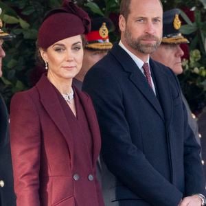 Le prince William, prince de Galles, et Catherine (Kate) Middleton, princesse de Galles, - Cérémonie d'accueil pour la visite d'État de l'émir du Qatar à Londres, le 3 décembre 2024.