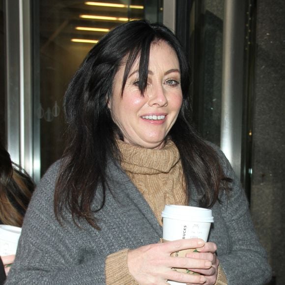 Former Beverly Hills 90210 beauty Shannen Doherty arrived at SiriusXM radio studios to appear on the Just Jenny radio show in New York City, NY, USA on January 15, 2015. Photo by GSI/ABACAPRESS.COM