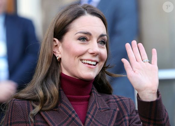 Kate Middleton déclare être en rémission de son cancer - Catherine (Kate) Middleton, princesse de Galles à l'hôpital Royal Marsden, où elle a reçu son traitement contre le cancer, à Londres, Royaume-Uni, le 14 janvier 2025. © Chris Jackson/WPA-Pool/Bestimage