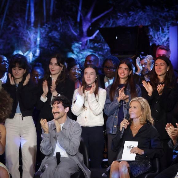 Exclusif - Lubiana, Mehdi Kerkouche, Claire Chazal, André Manoukian lors de l'enregistrement de l'émission "Le Grand Echiquier, Spéciale Afrique", présentée par C.Chazal et A.Manoukian et diffusée le 28 août 2025 sur France 2, à Paris, France, le 14 septembre 2024. © Jack Tribeca/Bestimage