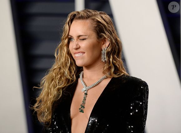 Miley Cyrus à la soirée Vanity Fair Oscar Party à Los Angeles, le 24 février 2019. Bestimage