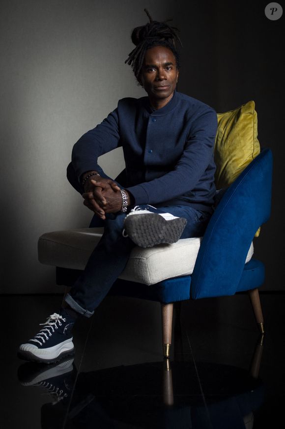 Fab Morvan, ex-membre du groupe Milli Vanilli, à l'hôtel Vincci à Madrid, à l'occasion de la sortie du documentaire "Girl you know it's true" à partir du 27 mars. Le 21 mars 2024. Europa Press / Bestimage