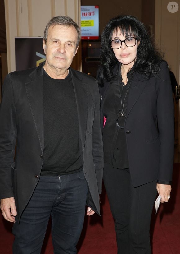Exclusif -  Yamina Benguigui et son compagnon Philippe Dupuis-Mendel - 50ème de la pièce "Lyly" avec M. Bernier et F. Perrin au théâtre de Paris le 27 mars 2025. © Coadic Guirec/Bestimage