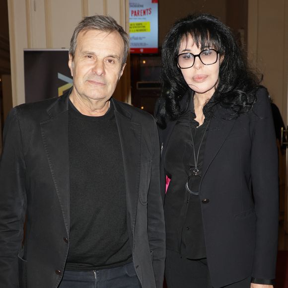 Exclusif -  Yamina Benguigui et son compagnon Philippe Dupuis-Mendel - 50ème de la pièce "Lyly" avec M. Bernier et F. Perrin au théâtre de Paris le 27 mars 2025. © Coadic Guirec/Bestimage