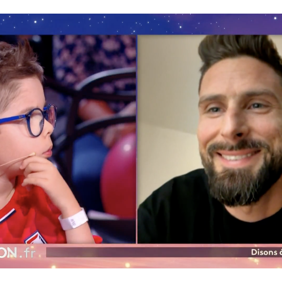 Olivier Giroud sur France 2 pendant le "Téléthon"