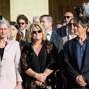 Louis Edouard Carrère, Nathalie Carrère, Marina Carrère d'Encausse et Emmanuel Carrère, - Hommage national à Hélène Carrère d'Encausse aux Invalides à Paris le 3 octobre 2023.

© Eric Tschaen / Pool / Bestimage