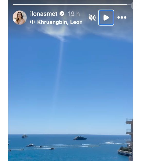 Ilona Smet, l'une des filles de David Hallyday profite pleinement de l'effervescence monégasque à l'occasion du Grand Prix de Monaco - capture d'écran du dimanche 25 mai 2025.