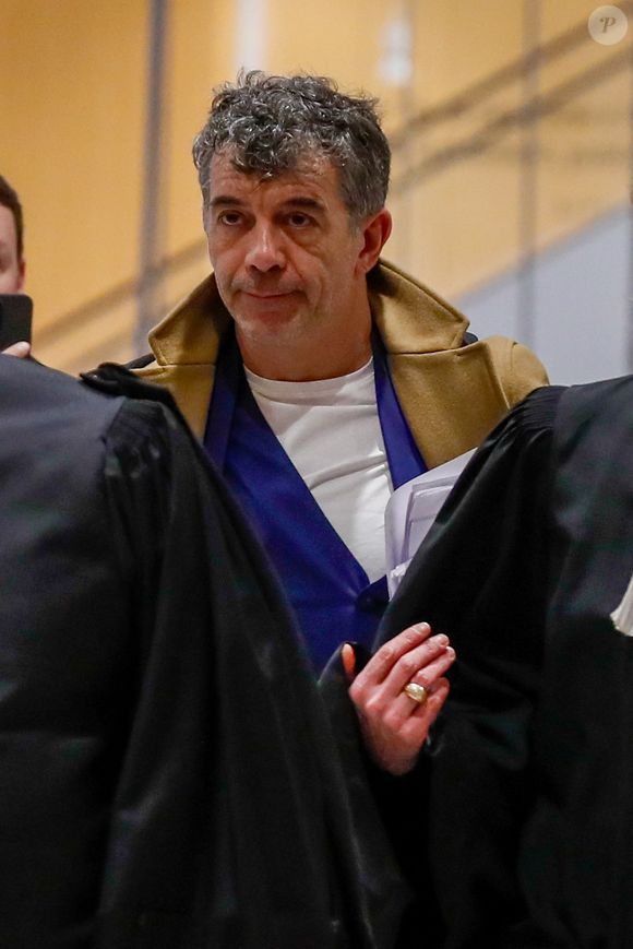 Le procès de Stéphane Plaza débute au tribunal correctionnel de Paris, où il est jugé pour violences sur deux anciennes compagnes, à Paris, France. © Chrstophe Clovis/Bestimage