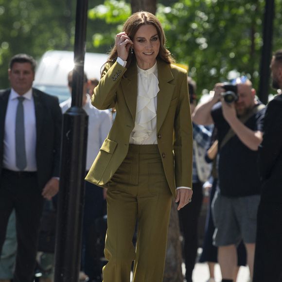 Catherine (Kate) Middleton, princesse de Galles, arrive aux studios "180 Strand" à Londres. GOFF INF / BESTIMAGE