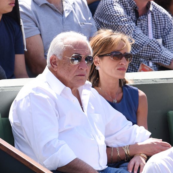 Dominique Strauss Kahn (DSK) et Myriam L'Aouffir assistant aux Internationaux de France de tennis à Roland Garros le 5 juin 2016 à Paris, France.  Photo ABACAPRESS.COM