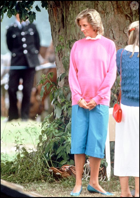 Archives - La princesse Lady Diana enceinte du prince Harry à Cirencester pour un match de polo en 1984 ©ALPHA AGENCY / BESTIMAGE