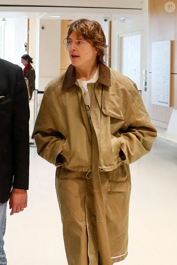 Exclusif - Pierre Sarkozy - Dernier jour du procès du financement libyen de Sarkozy: ses avocats de l’ancien président vont plaider la relaxe, au tribunal de Paris, France, le 8 avril 2025. © Pierre Perusseau/Bestimage