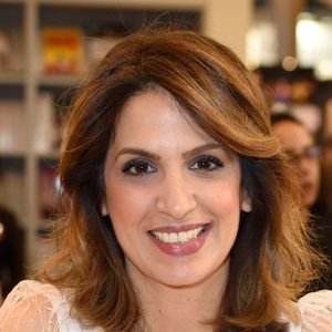 Sonia Mabrouk assistant au Salon Du Livre de Paris 2017 (Paris Book Fair 2017) qui s'est tenu à la Porte de Versailles à Paris, France, le 26 mars 2017. Photo par Alban Wyters/ABACAPRESS.COM