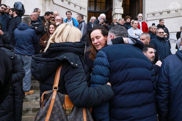 Clara Paban (femme de R.Courbis) - Obsèques de Rolland Courbis en l'église des Réformés à Marseille, France, le 17 janvier 2026. © Franz Chavaroche/Bestimage
