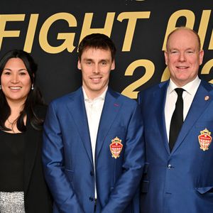 Marie, Louis Ducruet et le prince Albert II de Monaco durant la soirée de Gala au Fairmont hotel à Monaco après  la cinquième édition de la Fight Aids Cup, un match de football caritatif qui s'est déroulé au stade Louis II à Monaco, le 22 janvier 2025.
© Bruno Bebert / Bestimage
