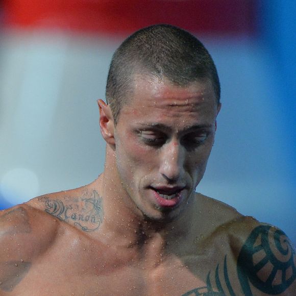 Le Français Frederick Bousquet 50m nage libre lors des 15e Championnats du monde de natation de la FINA au Palau Sant Jordi à Barcelone, Espagne, le 3 août 2013. Photo by Christian Liewig/ABACAPRESS.COM