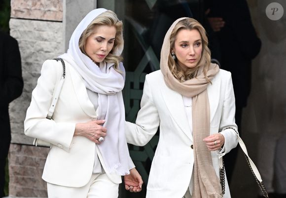 La princesse Theresa du Leiningen et sa mère la princesse Gabriele du Leiningen - Obsèques de l'Aga Khan IV à Lisbonne au Portugal le 8 février 2025.  Photo de Bestimage