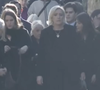 L'arrivée de Marine Le Pen et de ses enfants pour les obsèques de Jean-Marie Le Pen