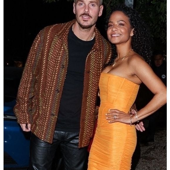 Exclusif - Christina Milian et son mari M. Pokora (Matt Pokora) à la sortie du restaurant Catch Steak House à West Hollywood, Los Angeles, Californie, Etats-Unis, le 6 janvier 2023. Photo par Backgrid USA / Bestimage