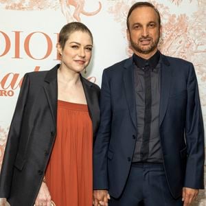 Emilie Dequenne et son mari Michel Ferracci - Photocall du dîner Dior Madame Figaro à la "Terrasse by Albane" sur le rooftop de l'hôtel JW Marriott lors du 77ème Festival International du Film de Cannes le 15 mai 2024. © Olivier Borde/Bestimage No Web - Belgique et Suisse