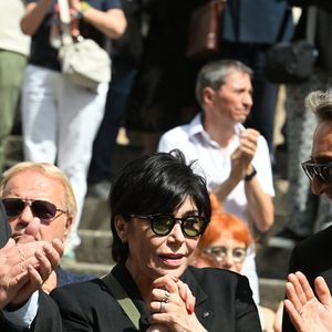 Liane Foly - Obsèques de la chanteuse et pianiste française Marie-Paule Belle, en l'église Saint-Roch à Paris le 3 aout 2026. © Agence / Bestimage