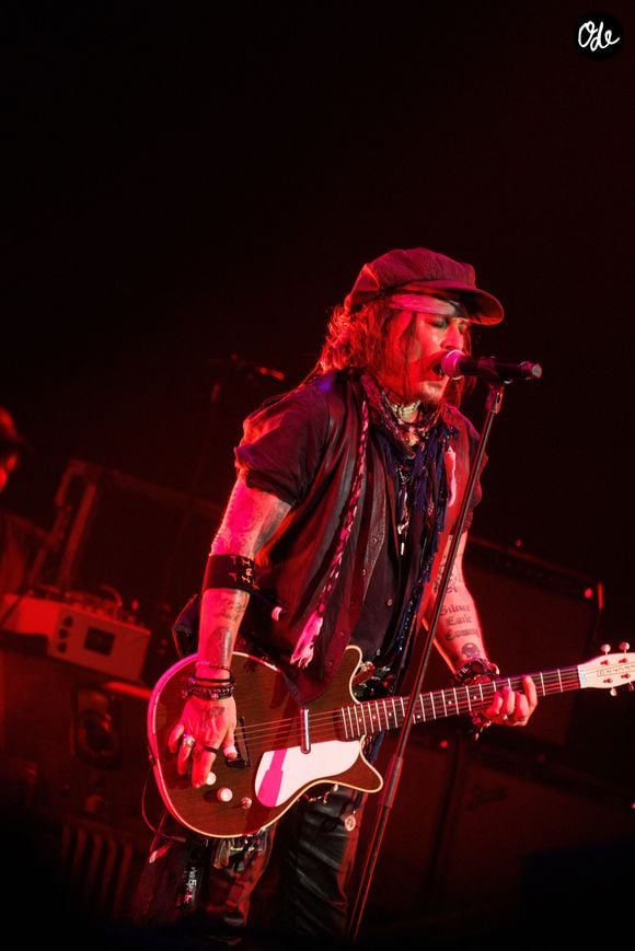 Johnny Depp - Concert du groupe Hollywood Vampires à l'Adidas Arena à Paris le 26 août 2026. © Jasmine Aissaoui / Bestimage