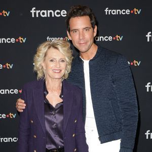 Sophie Davant et Mika lors de la conférence de presse du Téléthon 2024 (29-30 novembre 2024) à Paris, le 24 octobre 2024.

© Coadic Guirec / Bestimage