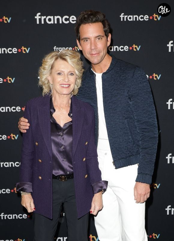 Sophie Davant et Mika lors de la conférence de presse du Téléthon 2024 (29-30 novembre 2024) à Paris, le 24 octobre 2024.

© Coadic Guirec / Bestimage