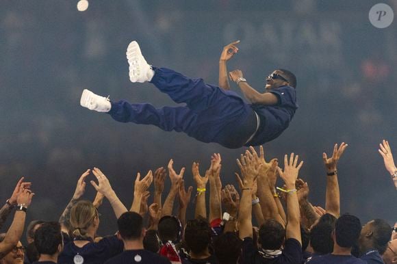 Ousmane Dembélé - Les joueurs du PSG célèbrent leur titre de Champion d'Europe au Parc Des Princes à Paris, le 1er juin 2025.
© Cyril Moreau/Bestimage