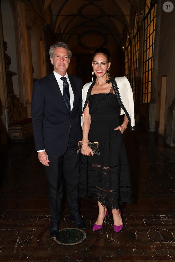 Emmanuel-Philibert de Savoie et Adriana Abascal au dîner de gala. Rome, Palazzo Ruspoli Dîner de gala pour le concert d'Omar Harfouch au Parlement italien. Italie, Rome le 29 avril 2025. Photo par IPA/ABACAPRESS.COM