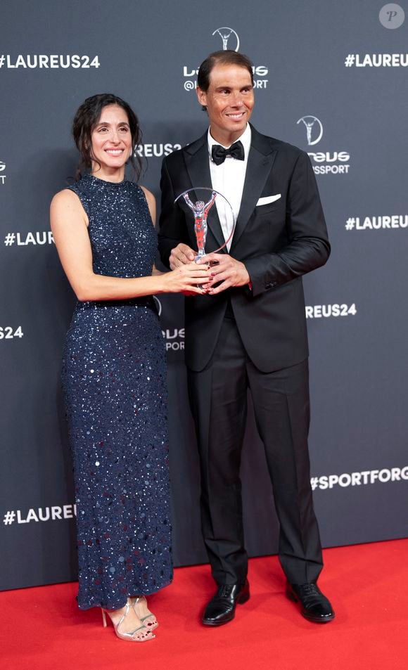 Rafael Nadal et Xisca Perello   — Laureus World Sports Awards 2024 à Madrid. AGENCE / BESTIMAGE