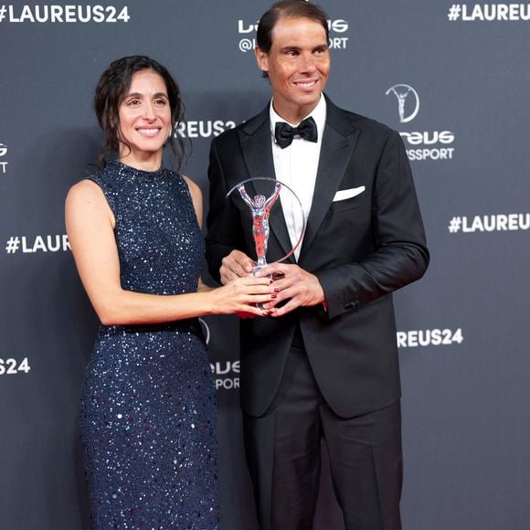 Rafael Nadal et Xisca Perello   — Laureus World Sports Awards 2024 à Madrid. AGENCE / BESTIMAGE