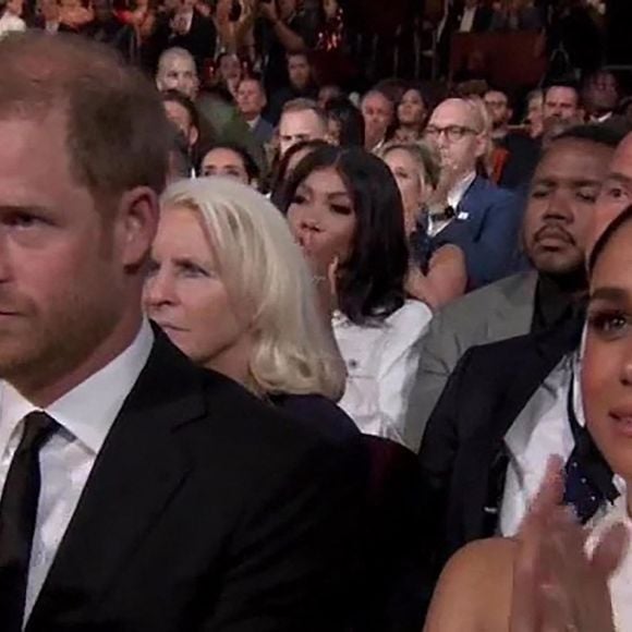 Le prince Harry, duc de Sussex et Meghan Markle, duchesse de Sussex, lors de la cérémonie des "ESPY Awards 2024" à Los Angeles, le 11 juillet 2024.