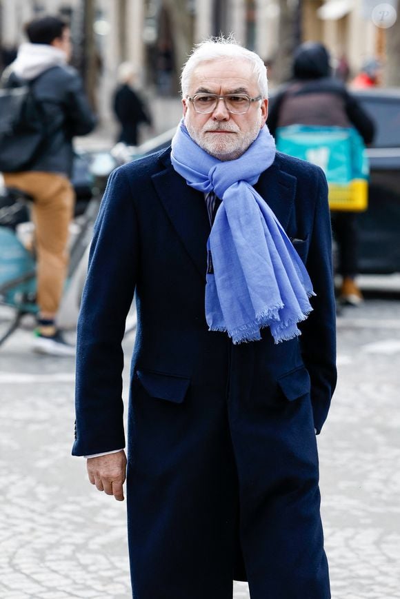 Pascal Praud à la cérémonie religieuse en hommage à Rolland Courbis en l'église de la Madeleine à Paris, France, le 14 janvier 2026. © Jacovides-Moreau/Bestimage