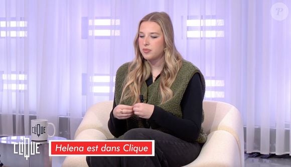 Helena Bailly sur le plateau de "Clique" ce mercredi 23 avril 2025. (Capture d'écran).