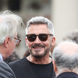 Olivier Minne arrive aux obsèques de Patrice Laffont au cimetière du Père Lachaise le 23 août 2024 à Paris, France. Photo by Nasser Berzane/ABACAPRESS.COM