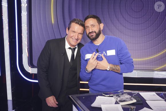 Exclusif - Benjamin Castaldi, Cyril Hanouna sur le plateau de l’enregistrement de l’émission « Face à Hanouna » présentée par C.Hanouna et diffusée sur C8 le 2 Novembre 2024, à Paris, France, le 31 octobre 2024. © Jack Tribeca / Bestimage