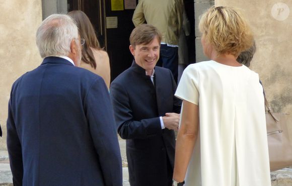 Exclusif - Olivier Chartier - Mariage de la navigatrice et femme politique et vice-présidente de la région Sud-Provence-Alpes-Côte-d'Azur, Maud Fontenoy avec le conseiller régional poitevin Olivier Chartier à l'église de Gassin dans le Var le 26 mai 2018. © Christiane Georges/Nice Matin/Bestimage