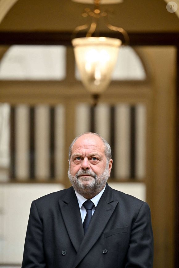 Le ministre français de la Justice sortant, Eric Dupond Moretti, lors de la cérémonie de passation des pouvoirs au ministère de la Justice à Paris, France, le 23 septembre 2024. Photo by Tomas Stevens/ABACAPRESS.COM