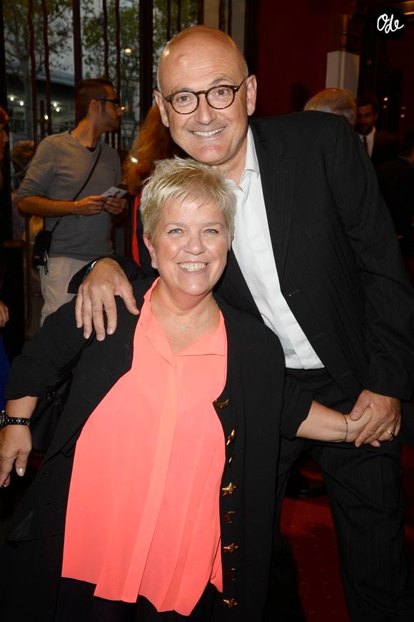 Mimie Mathy et son mari Benoist Gérard - Generale du spectacle de Muriel Robin "Robin Revient Tsoin Tsoin" au Theatre de la porte Saint-Martin a Paris, le 23 septembre 2013. 
Crédit : AGENCE / BESTIMAGE