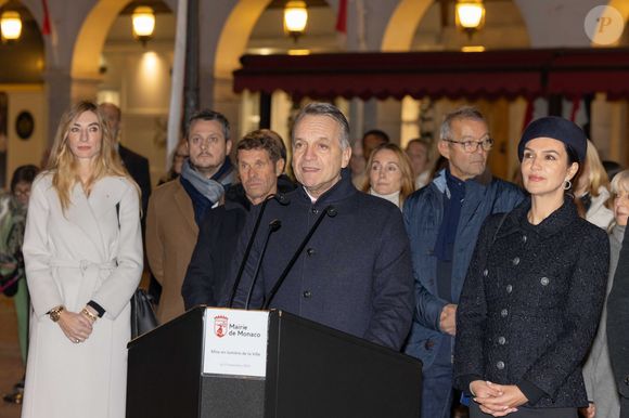 Georges Marsan, maire de Monaco - La famille princière de Monaco lors du lancement des illuminations de Noël organisées par la municipalité de Monaco sur la Place d'Armes le 27 novembre 2025.
© Olivier Huitel / Pool / Bestimage
